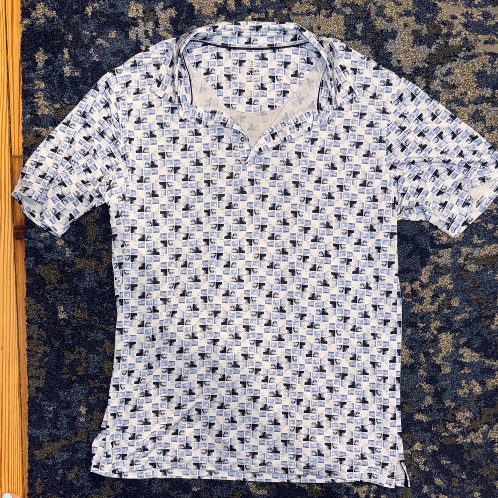 Men's Blue Patterned Shirt